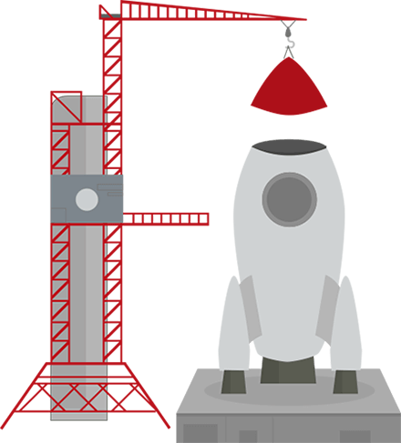 Construction de la fusée