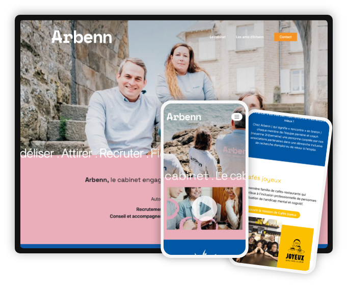 Linaïa réalisation : Arbenn - Écran responsive mobile