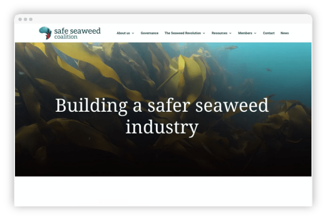Linaïa réalisation : The Safe Seaweed Coalition - Maquette