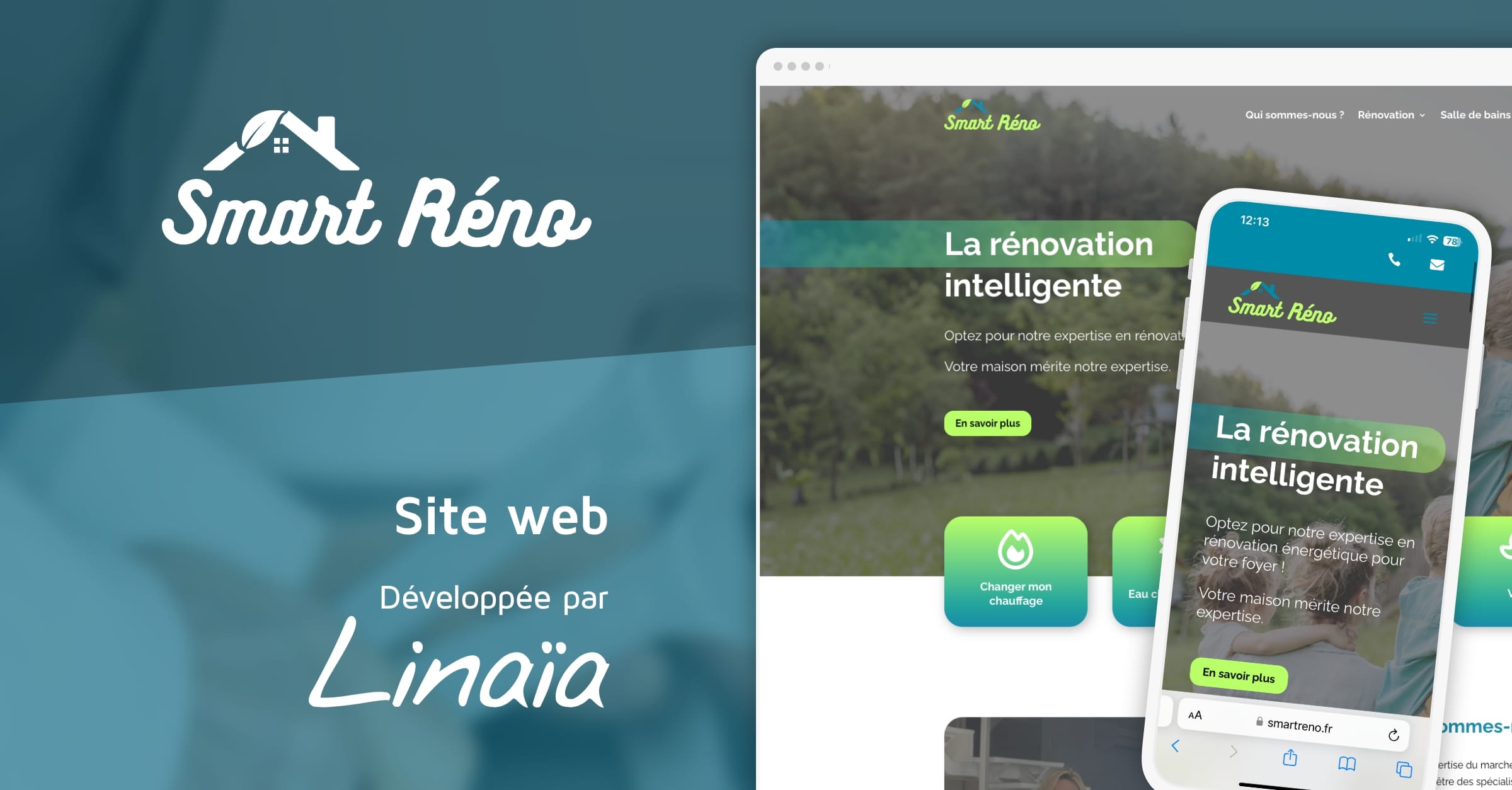 Smart Réno — Site vitrine rénovation énergétique | Linaïa Rennes